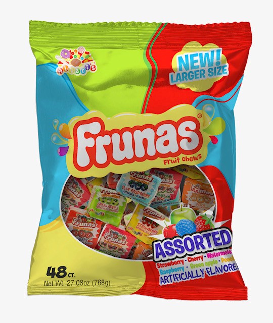 Albert's Frunas Assorted fruit chews, 48-count 27.08 oz bag, Colombia