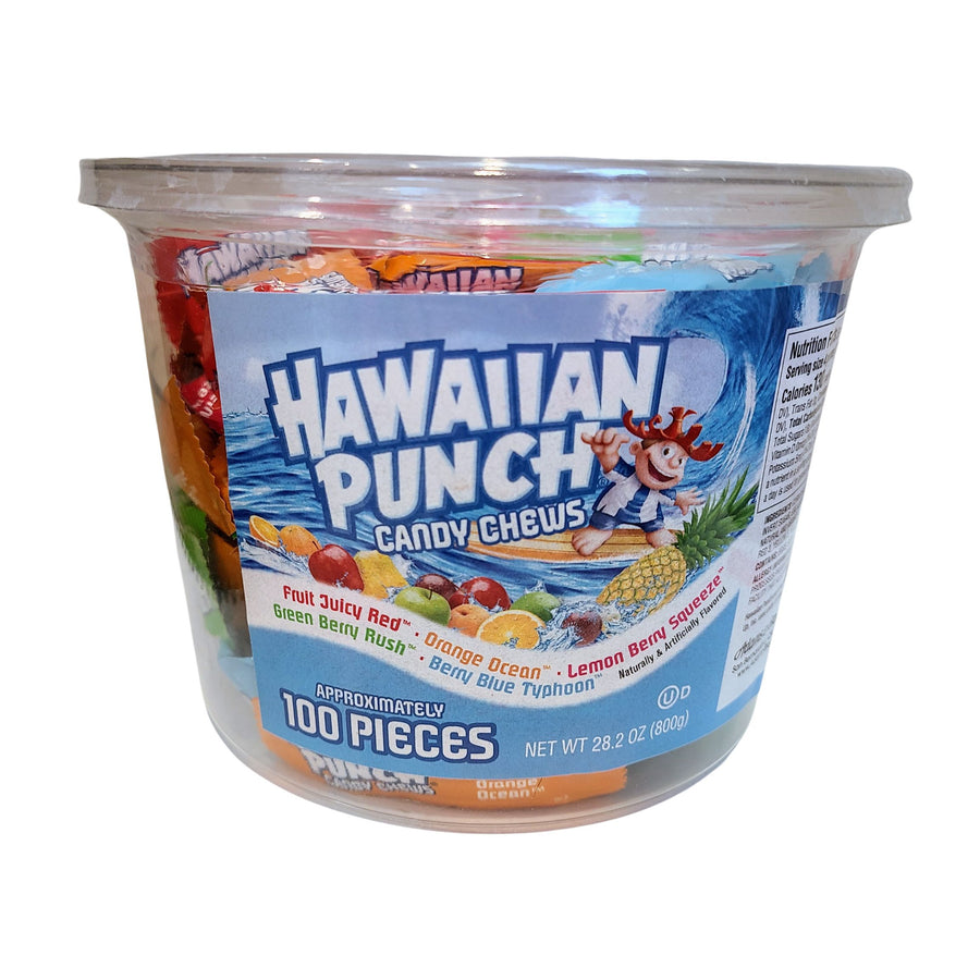 Hawaiian Punch Chews 100-piece tub, 28.2 oz, made in USA