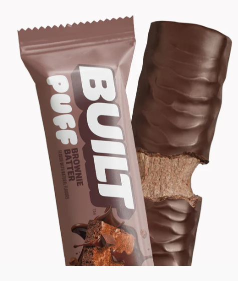 Built Brownie Batter Puff puff bars, 1.41 oz, made in USA