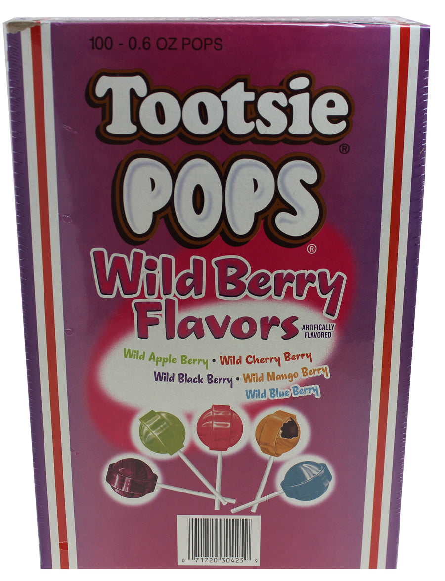 tootsie pops box wild berry, made in the USA