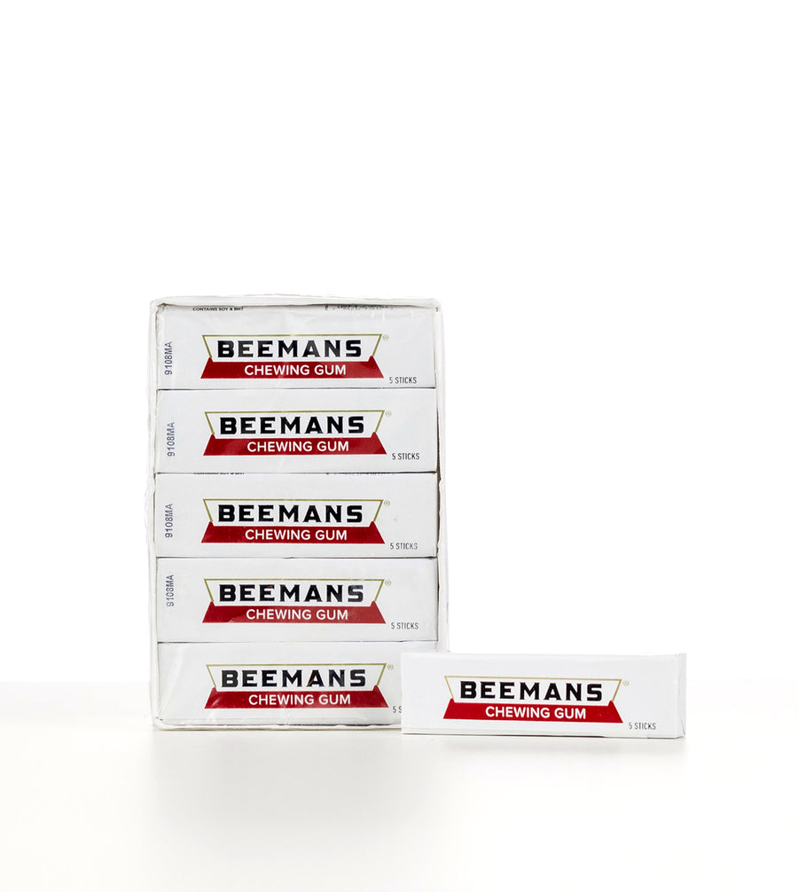 Beeman's Gum Single Facing Display, 480-count case, made in Morocco