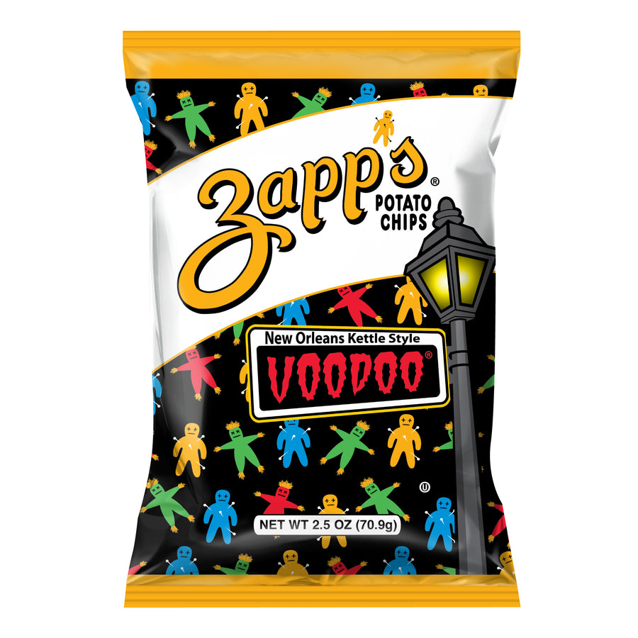 zapp's voodoo kettle chip, 2.5 oz, made in the USA