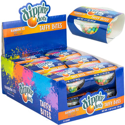 Koko's Dippin' Dots Taffy Bites Cup novelty candy, 2.1 oz (60 G), made in China