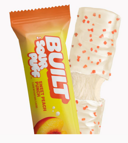 Built Sweet Peach Punch Sour Puff puff bars, 1.45 oz, made in USA