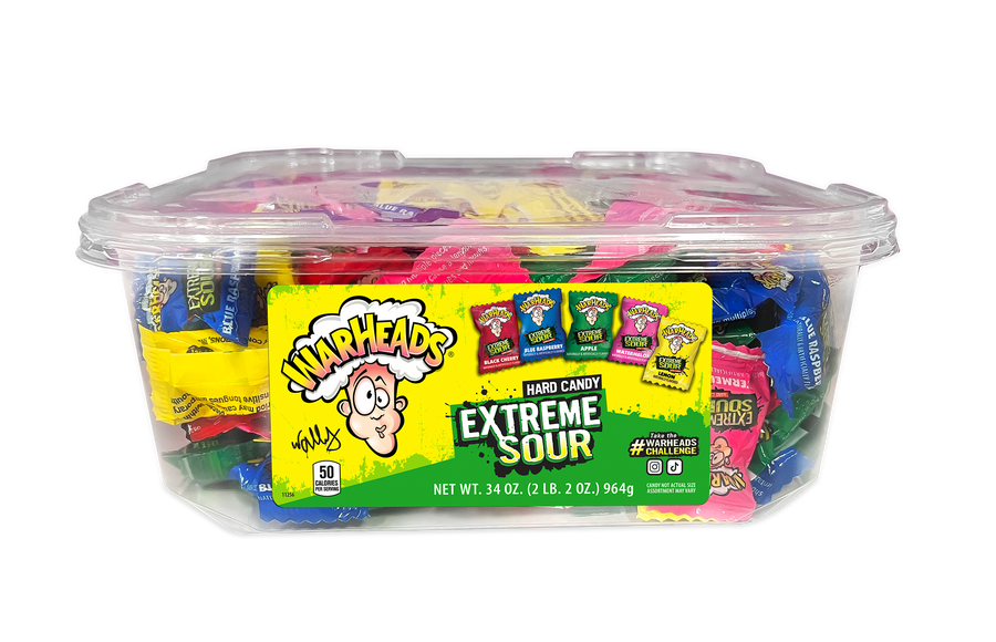 Warheads Extreme Sour Candy, 34 oz (964 g), made in Mexico
