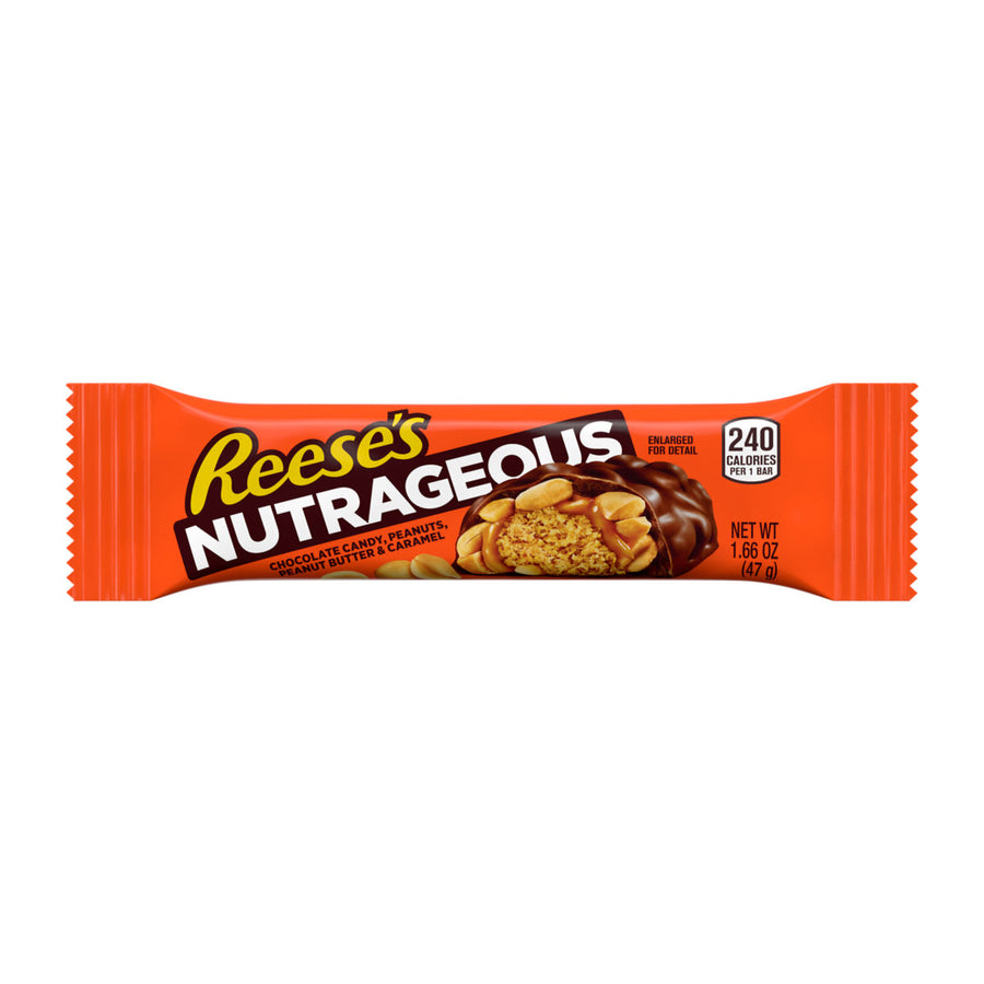 Reese's Nutrageous Standard Bar, 1.66 oz (47 g), made in USA