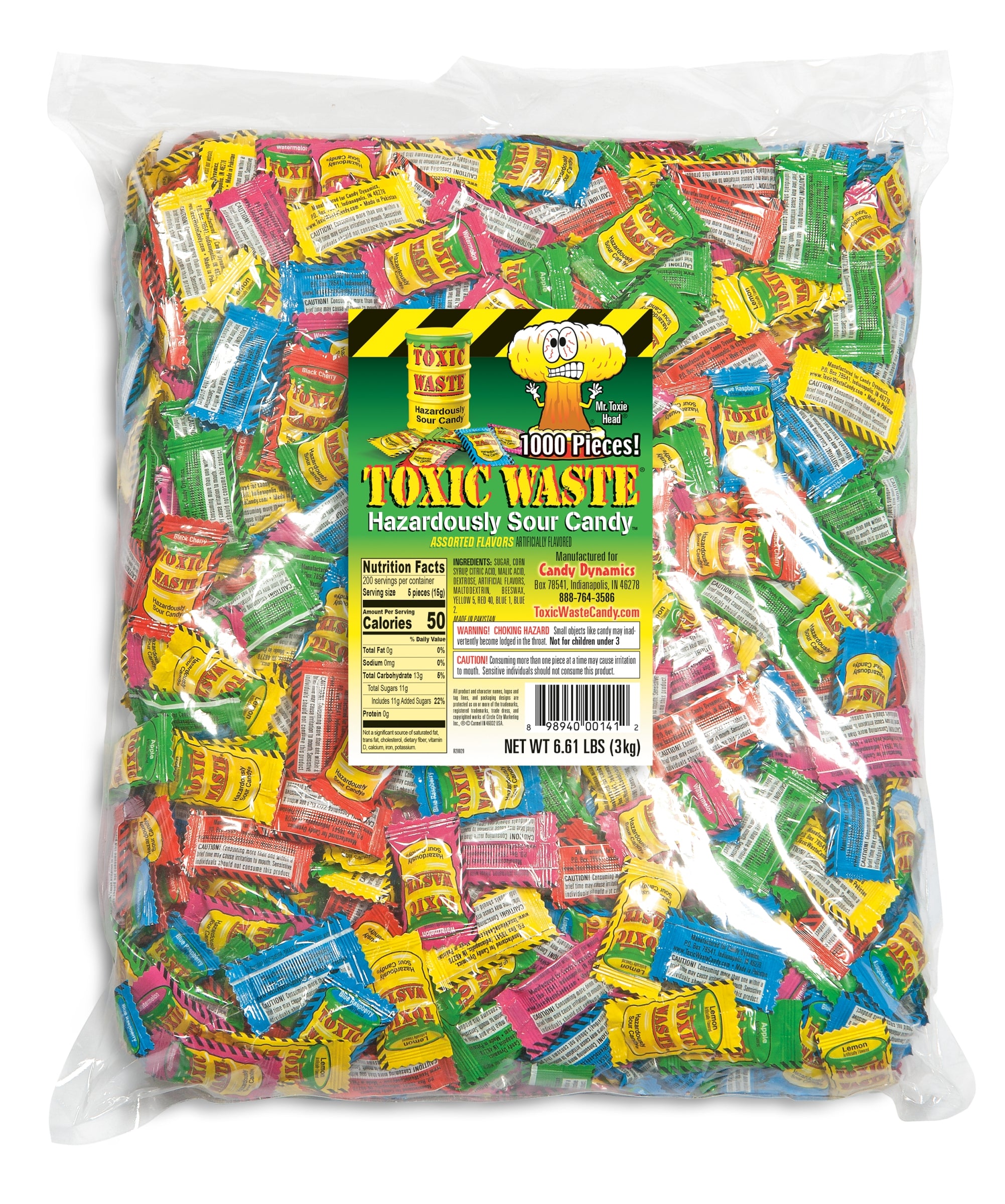 Toxic Waste Asst. Sour Candy Bulk Bags bulk sour candy, .106 oz, made in Pakistan