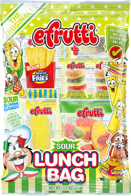 efrutti Gummi Sour Lunch, 2.70 oz (77 g), made in China