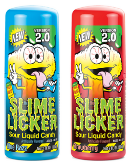 Toxic Waste Slime Licker 2.0 Blue Razz and Straw novelty candy, 2.00 oz, made in Pakistan
