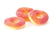 sunrise peach rings, 5 lb, made in Mexico