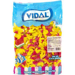 vidal bulk gummy chicken feet, 4.4 lb, made in Spain