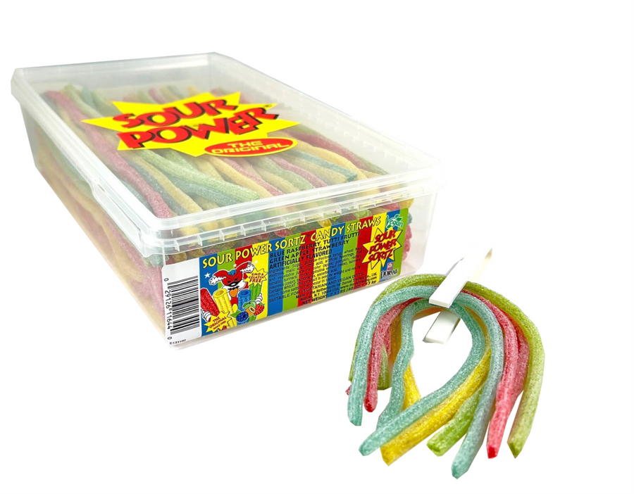 Sour Power Straws Sortz, 40 oz (1134 g), made in Netherlands