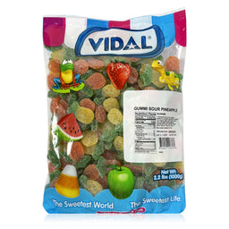 vidal bulk sour pineapples, 2.2 lb, made in Spain
