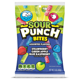 Sour Punch Assorted Bites, 5.00 oz (142 G), made in USA
