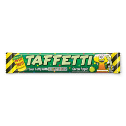 Toxic Waste Taffetti Green Apple . taffy, .70 oz, made in Pakistan