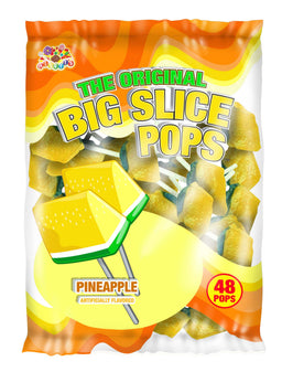 Albert's Bag Big Slice Pops Pineapple, 0.26 oz (7 G), made in Mexico