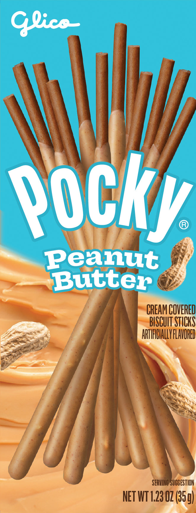 Pocky Peanut Butter Half Size, 1.23 oz (35 g), made in Indonesia