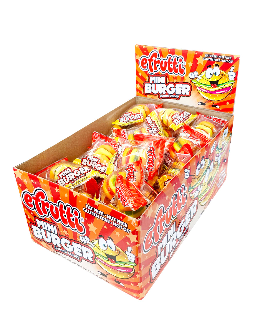 efrutti Gummi Mini Burgers, 0.32 oz (9 g), made in China