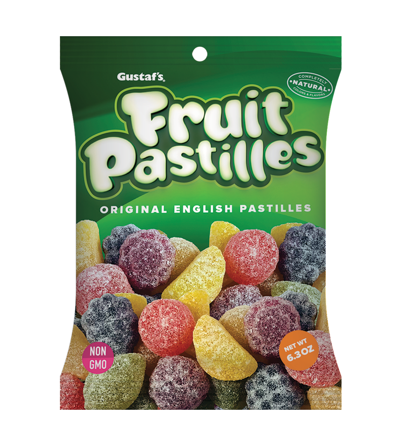 Gustaf's Fruit Pastilles Bag, case of 12, made in Netherlands